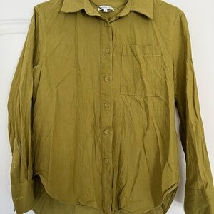 Green Button Down Blouse